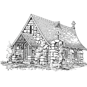 Line illustration of St George's Anglican Church