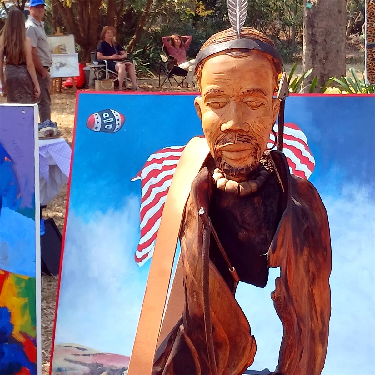 African sculpture on display at St George's Annual Craft Market